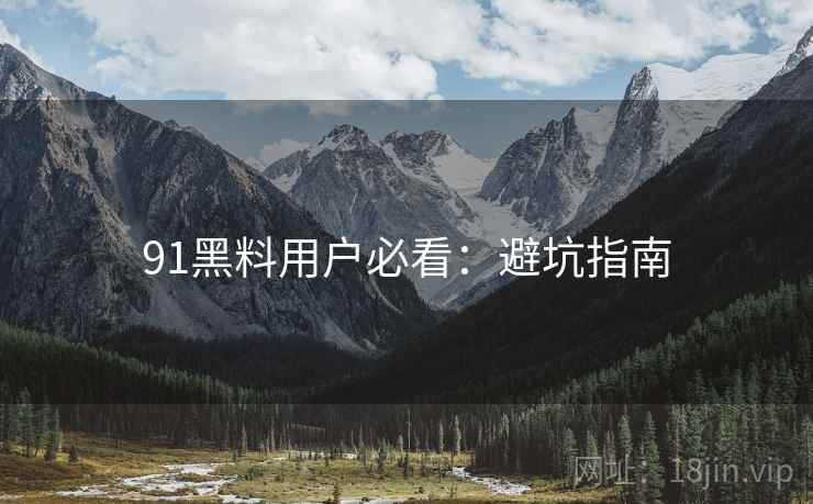 91黑料用户必看：避坑指南