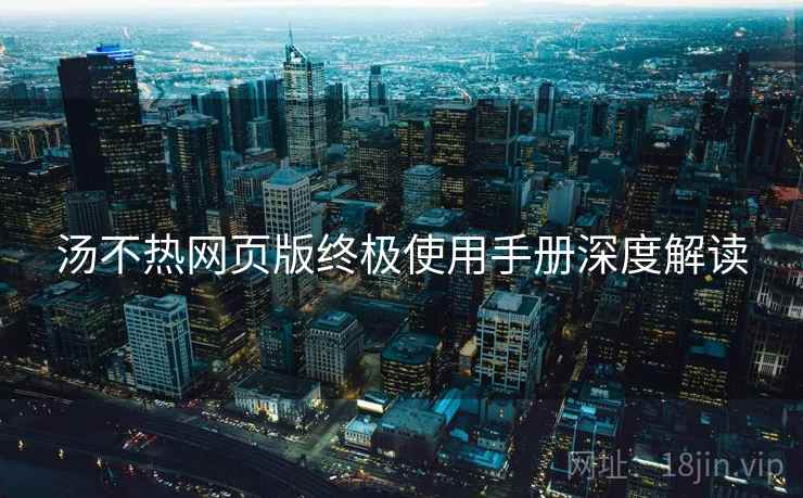 汤不热网页版终极使用手册深度解读