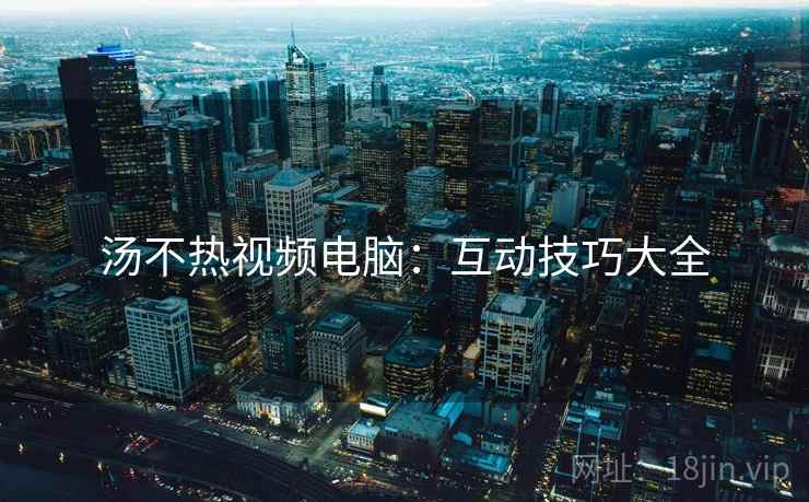 汤不热视频电脑：互动技巧大全